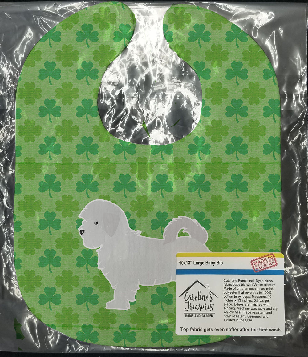 Maltese Shamrocks  Baby Bib Easy-Clean Baby Bib Baby Feeding Accessory Baby Mealtime Essential, 10 x 13, Multicolor