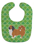 Pekingese Shamrocks  Baby Bib Easy-Clean Baby Bib Baby Feeding Accessory Baby Mealtime Essential, 10 x 13, Multicolor