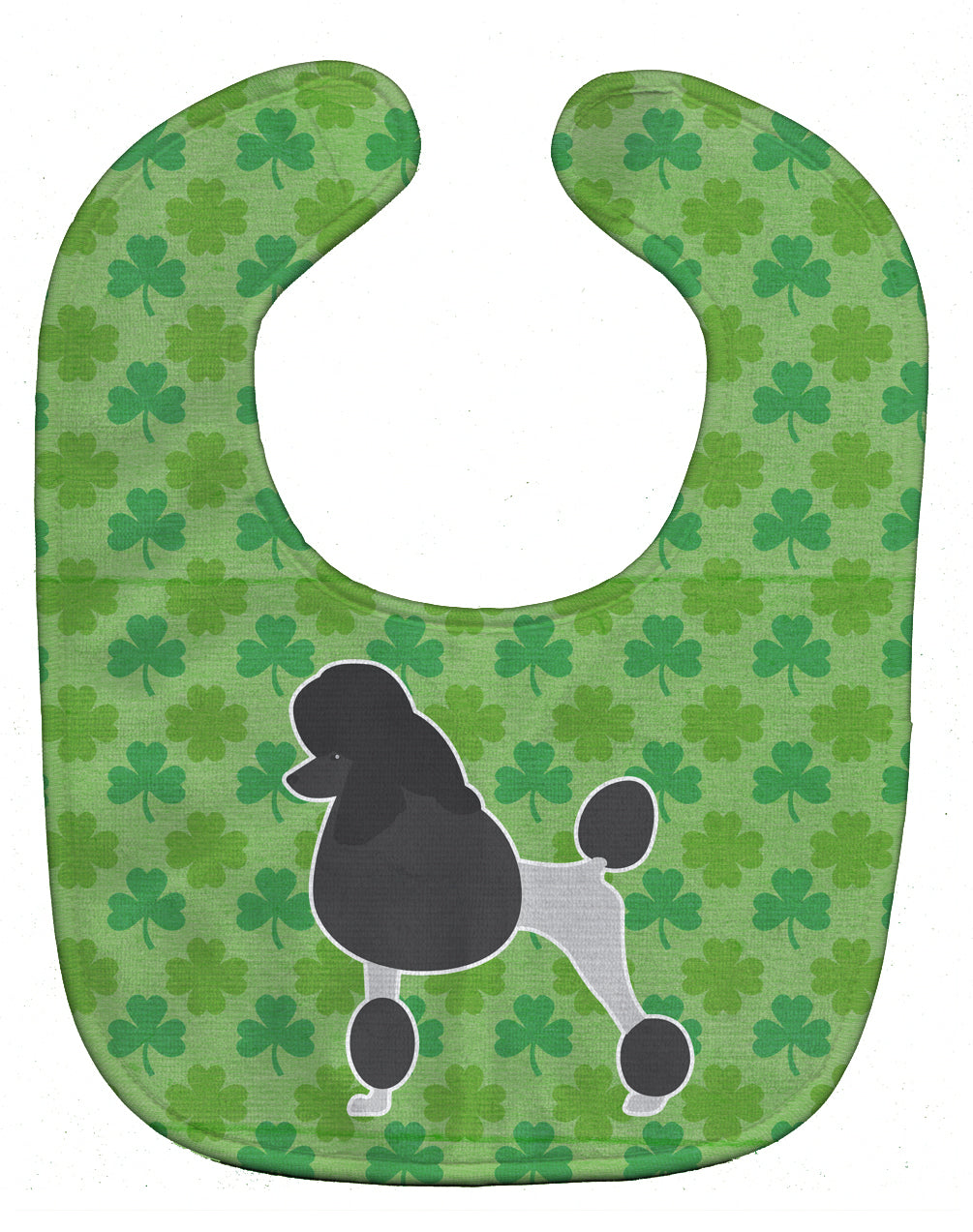 Poodle Shamrocks  Baby Bib Easy-Clean Baby Bib Baby Feeding Accessory Baby Mealtime Essential, 10 x 13, Multicolor