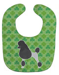Poodle Shamrocks  Baby Bib Easy-Clean Baby Bib Baby Feeding Accessory Baby Mealtime Essential, 10 x 13, Multicolor