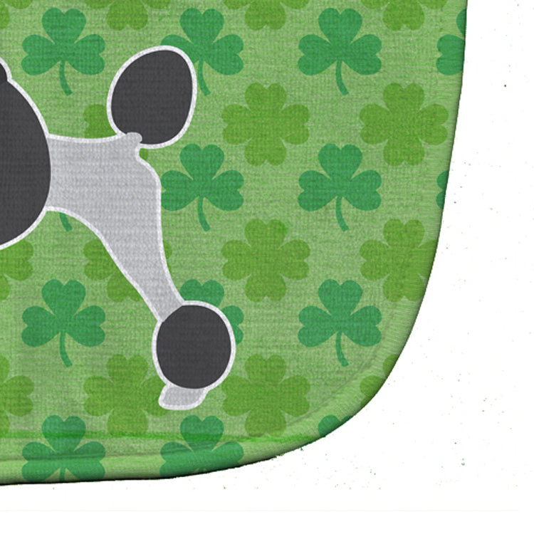 Poodle Shamrocks  Baby Bib Easy-Clean Baby Bib Baby Feeding Accessory Baby Mealtime Essential, 10 x 13, Multicolor
