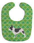French Bulldog Shamrocks  Baby Bib Easy-Clean Baby Bib Baby Feeding Accessory Baby Mealtime Essential, 10 x 13, Multicolor