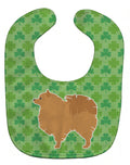 Pomeranian Shamrocks  Baby Bib Easy-Clean Baby Bib Baby Feeding Accessory Baby Mealtime Essential, 10 x 13, Multicolor