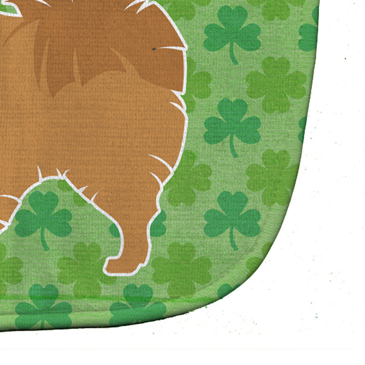 Pomeranian Shamrocks  Baby Bib Easy-Clean Baby Bib Baby Feeding Accessory Baby Mealtime Essential, 10 x 13, Multicolor