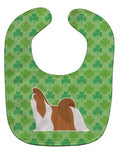 Shih Tzu Shamrocks  Baby Bib Easy-Clean Baby Bib Baby Feeding Accessory Baby Mealtime Essential, 10 x 13, Multicolor