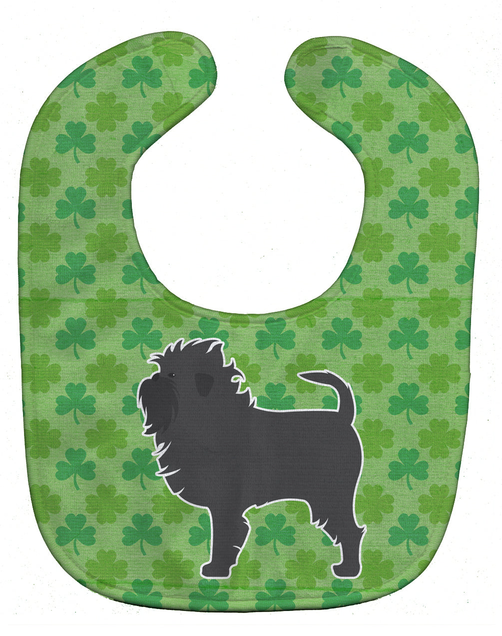 Affenpinscher Shamrocks  Baby Bib Easy-Clean Baby Bib Baby Feeding Accessory Baby Mealtime Essential, 10 x 13, Multicolor