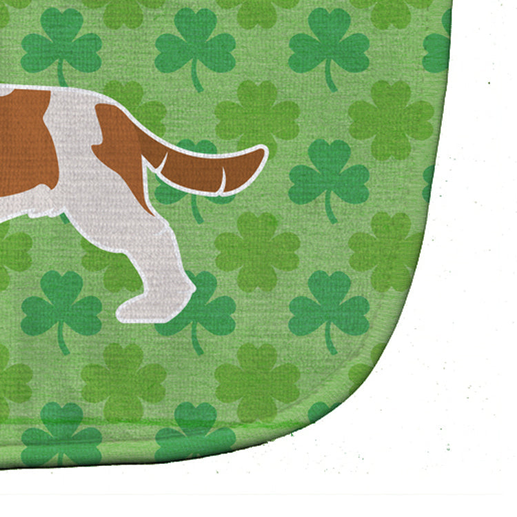 Cavalier King Charles Spaniel Shamrocks  Baby Bib Easy-Clean Baby Bib Baby Feeding Accessory Baby Mealtime Essential, 10 x 13, Multicolor