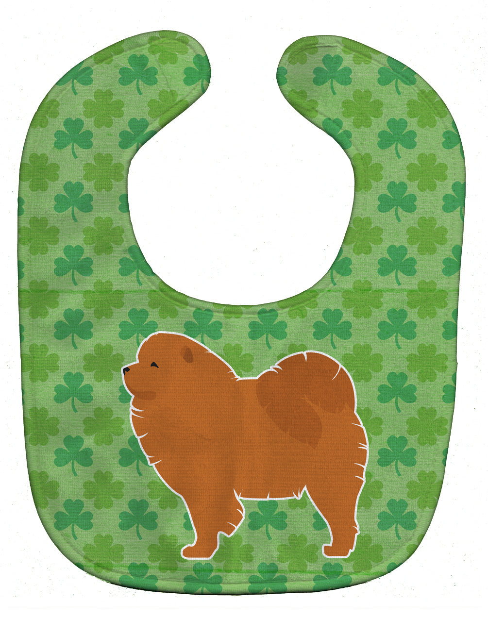 Chow Chow Shamrocks  Baby Bib Easy-Clean Baby Bib Baby Feeding Accessory Baby Mealtime Essential, 10 x 13, Multicolor