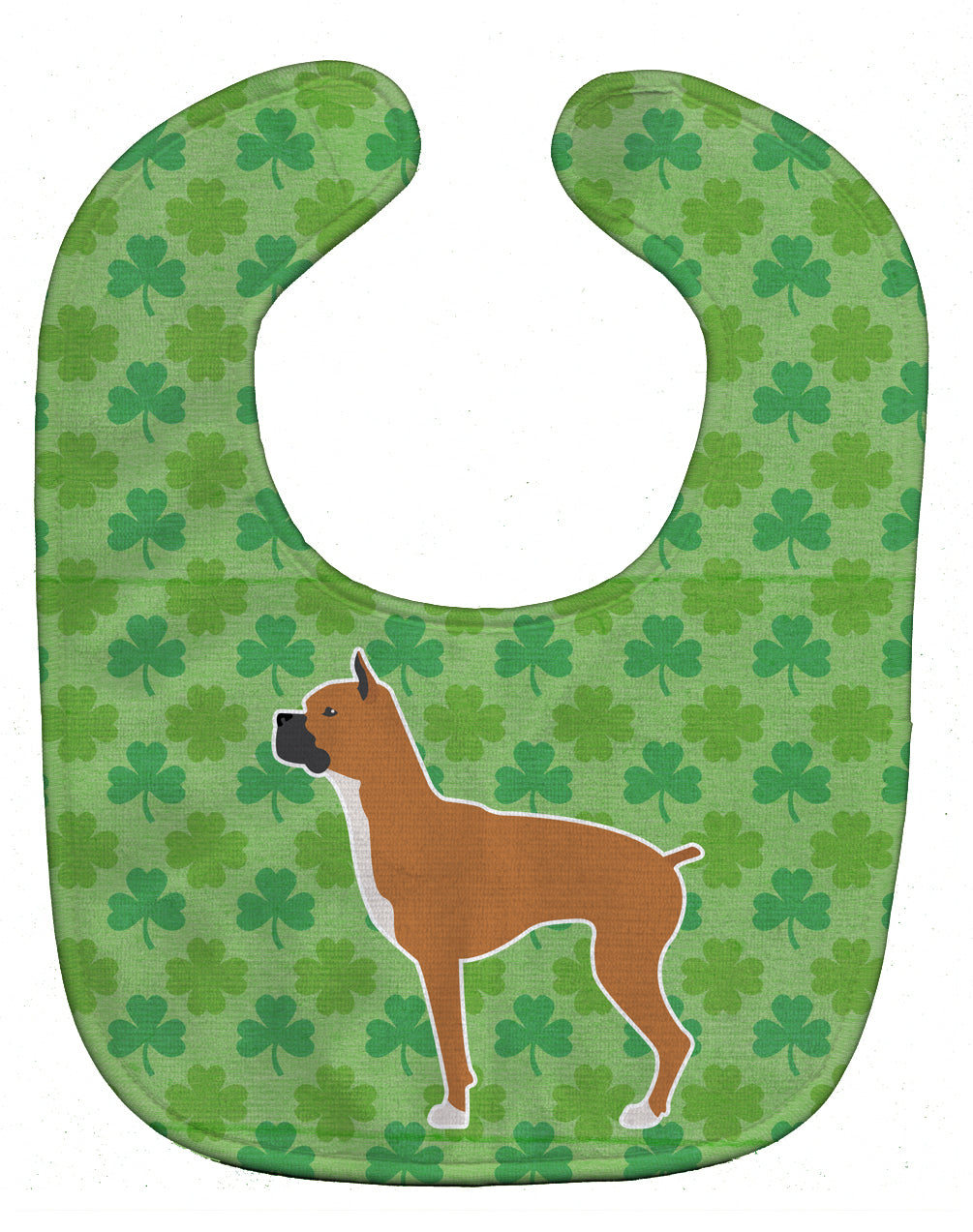 Boxer Shamrocks  Baby Bib Easy-Clean Baby Bib Baby Feeding Accessory Baby Mealtime Essential, 10 x 13, Multicolor