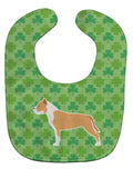 Staffordshire Bull Terrier Shamrocks  Baby Bib Easy-Clean Baby Bib Baby Feeding Accessory Baby Mealtime Essential, 10 x 13, Multicolor