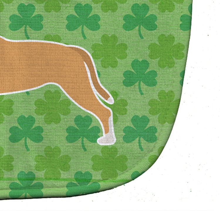Staffordshire Bull Terrier Shamrocks  Baby Bib Easy-Clean Baby Bib Baby Feeding Accessory Baby Mealtime Essential, 10 x 13, Multicolor