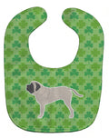 English Mastiff Shamrocks  Baby Bib Easy-Clean Baby Bib Baby Feeding Accessory Baby Mealtime Essential, 10 x 13, Multicolor