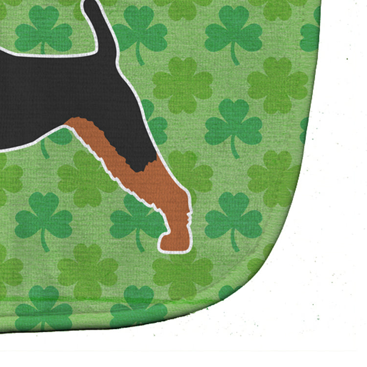 Airedale Terrier Shamrocks  Baby Bib Easy-Clean Baby Bib Baby Feeding Accessory Baby Mealtime Essential, 10 x 13, Multicolor