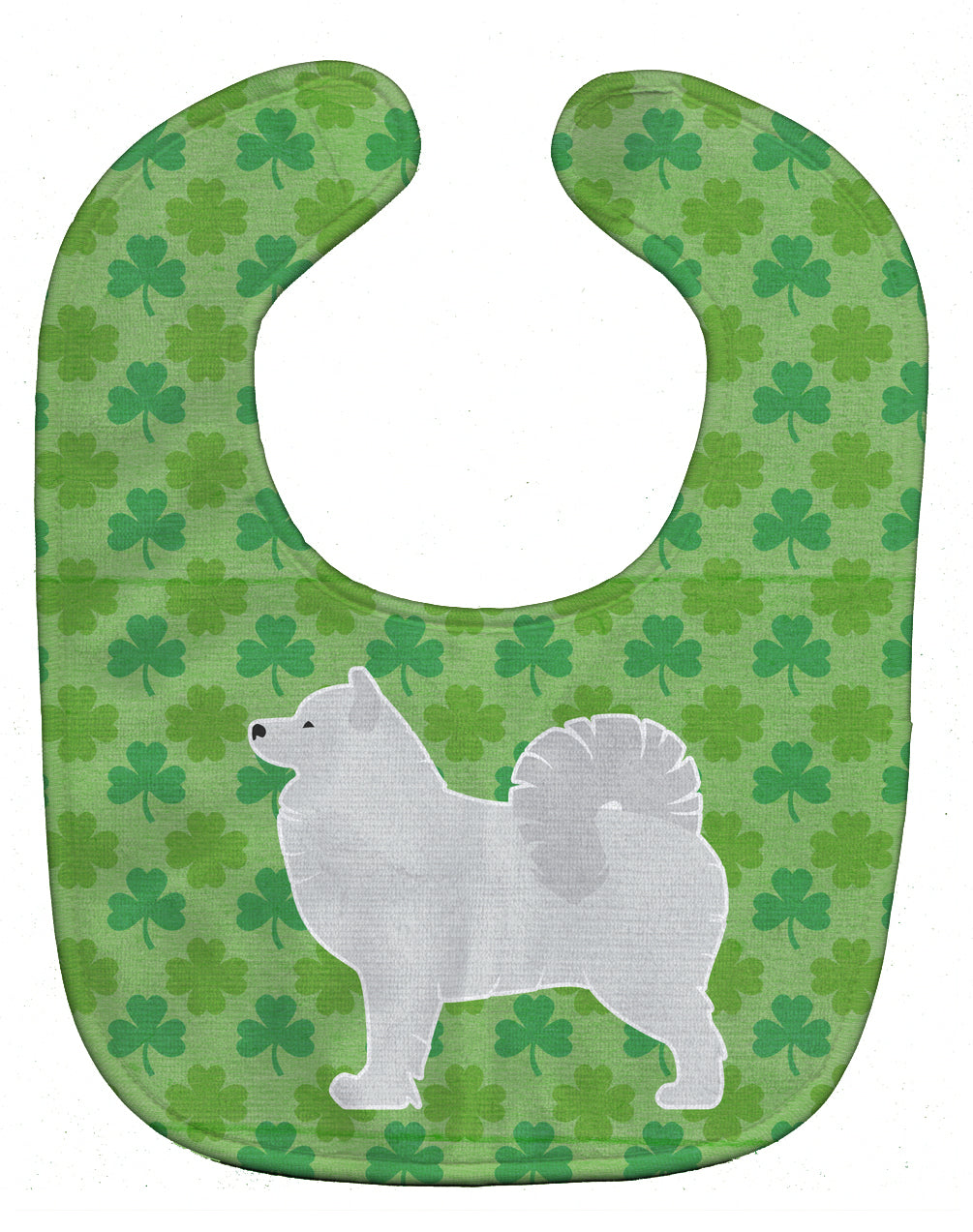 Samoyed Shamrocks  Baby Bib Easy-Clean Baby Bib Baby Feeding Accessory Baby Mealtime Essential, 10 x 13, Multicolor