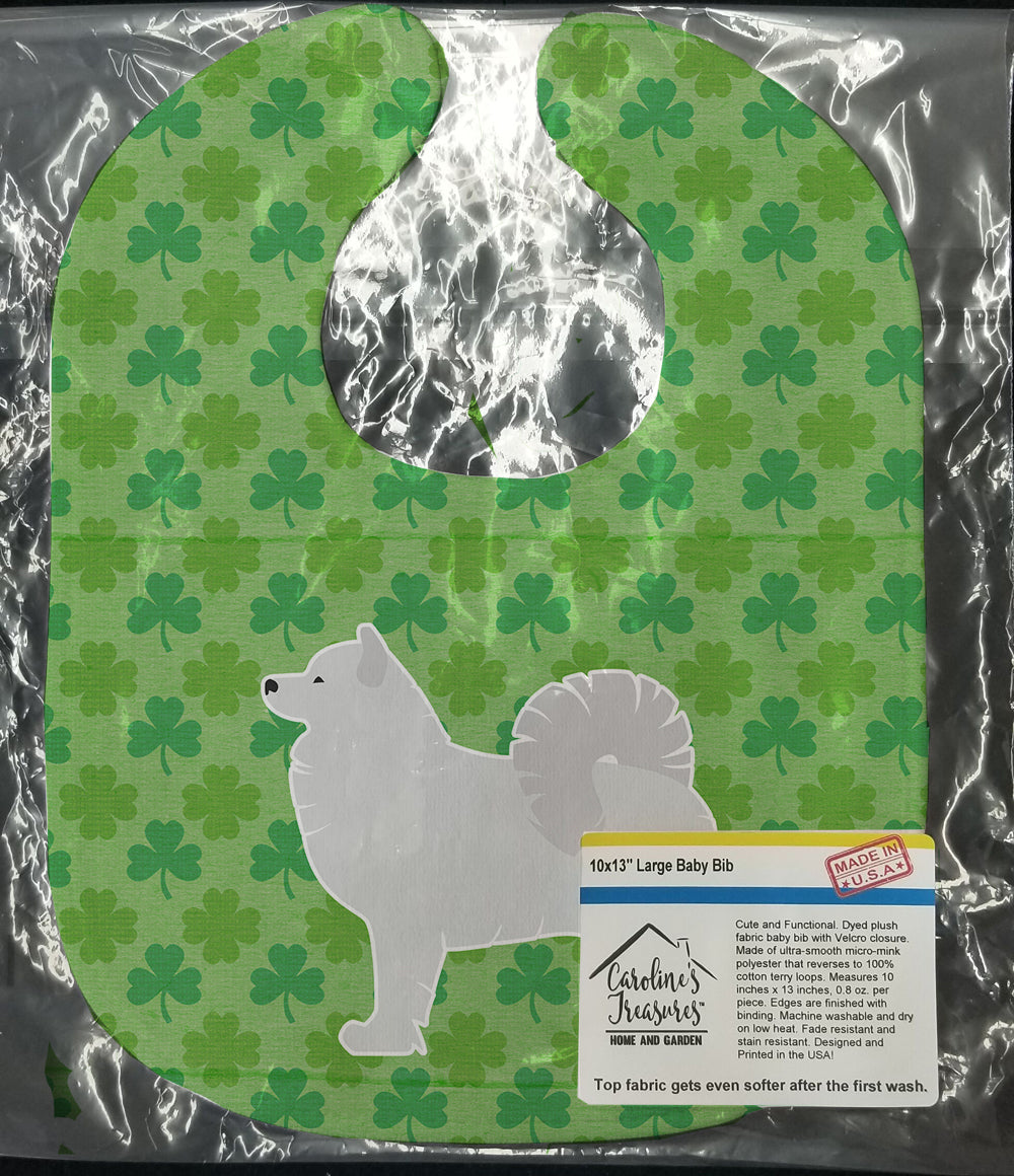 Samoyed Shamrocks  Baby Bib Easy-Clean Baby Bib Baby Feeding Accessory Baby Mealtime Essential, 10 x 13, Multicolor