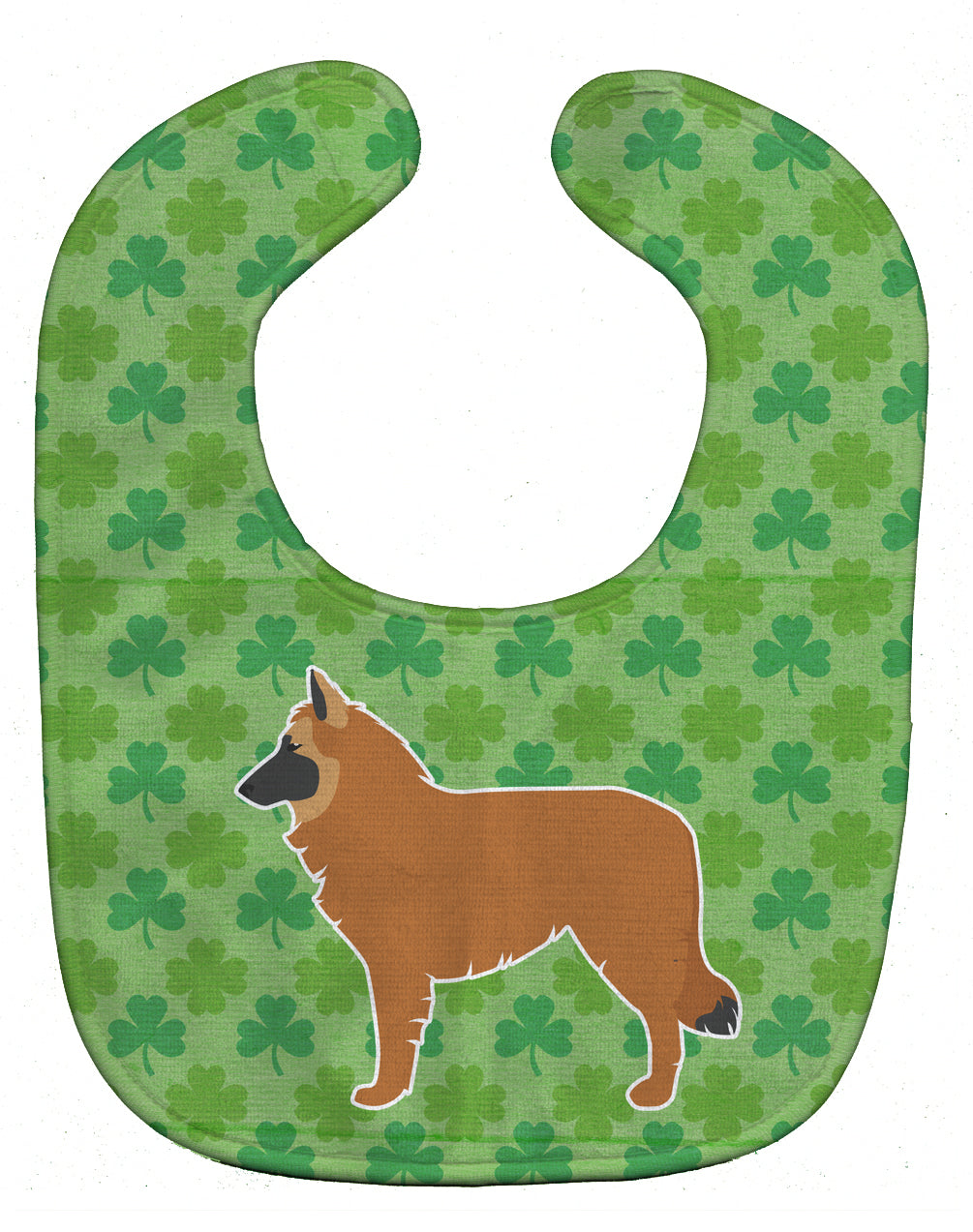 Belgian Shepherd Shamrocks  Baby Bib Easy-Clean Baby Bib Baby Feeding Accessory Baby Mealtime Essential, 10 x 13, Multicolor
