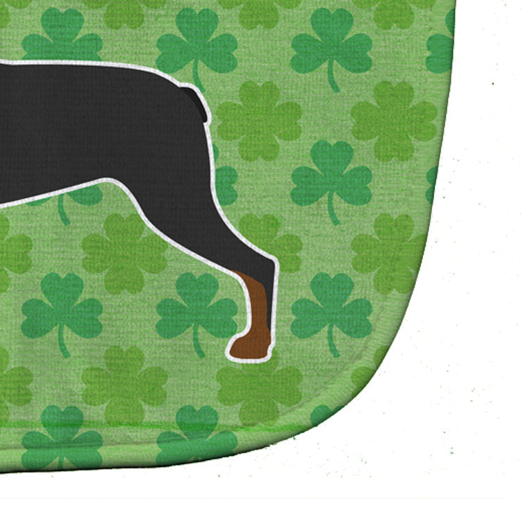 Rottweiler Shamrocks  Baby Bib Easy-Clean Baby Bib Baby Feeding Accessory Baby Mealtime Essential, 10 x 13, Multicolor