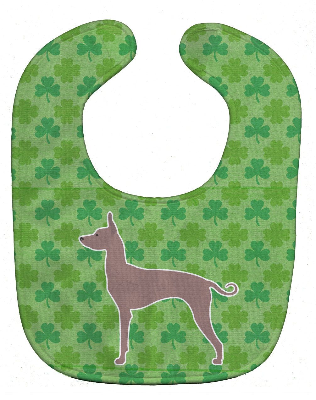 Dogo Argentino Shamrocks  Baby Bib Easy-Clean Baby Bib Baby Feeding Accessory Baby Mealtime Essential, 10 x 13, Multicolor