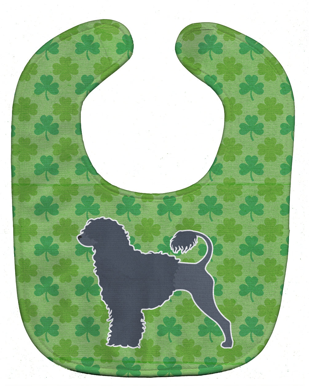 Portuguese Water Dog Shamrocks  Baby Bib Easy-Clean Baby Bib Baby Feeding Accessory Baby Mealtime Essential, 10 x 13, Multicolor