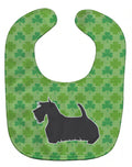 Scottish Terrier Shamrocks  Baby Bib Easy-Clean Baby Bib Baby Feeding Accessory Baby Mealtime Essential, 10 x 13, Multicolor