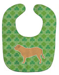 Dogue de Bordeaux Shamrocks  Baby Bib Easy-Clean Baby Bib Baby Feeding Accessory Baby Mealtime Essential, 10 x 13, Multicolor