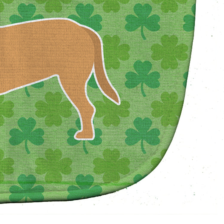 Dogue de Bordeaux Shamrocks  Baby Bib Easy-Clean Baby Bib Baby Feeding Accessory Baby Mealtime Essential, 10 x 13, Multicolor