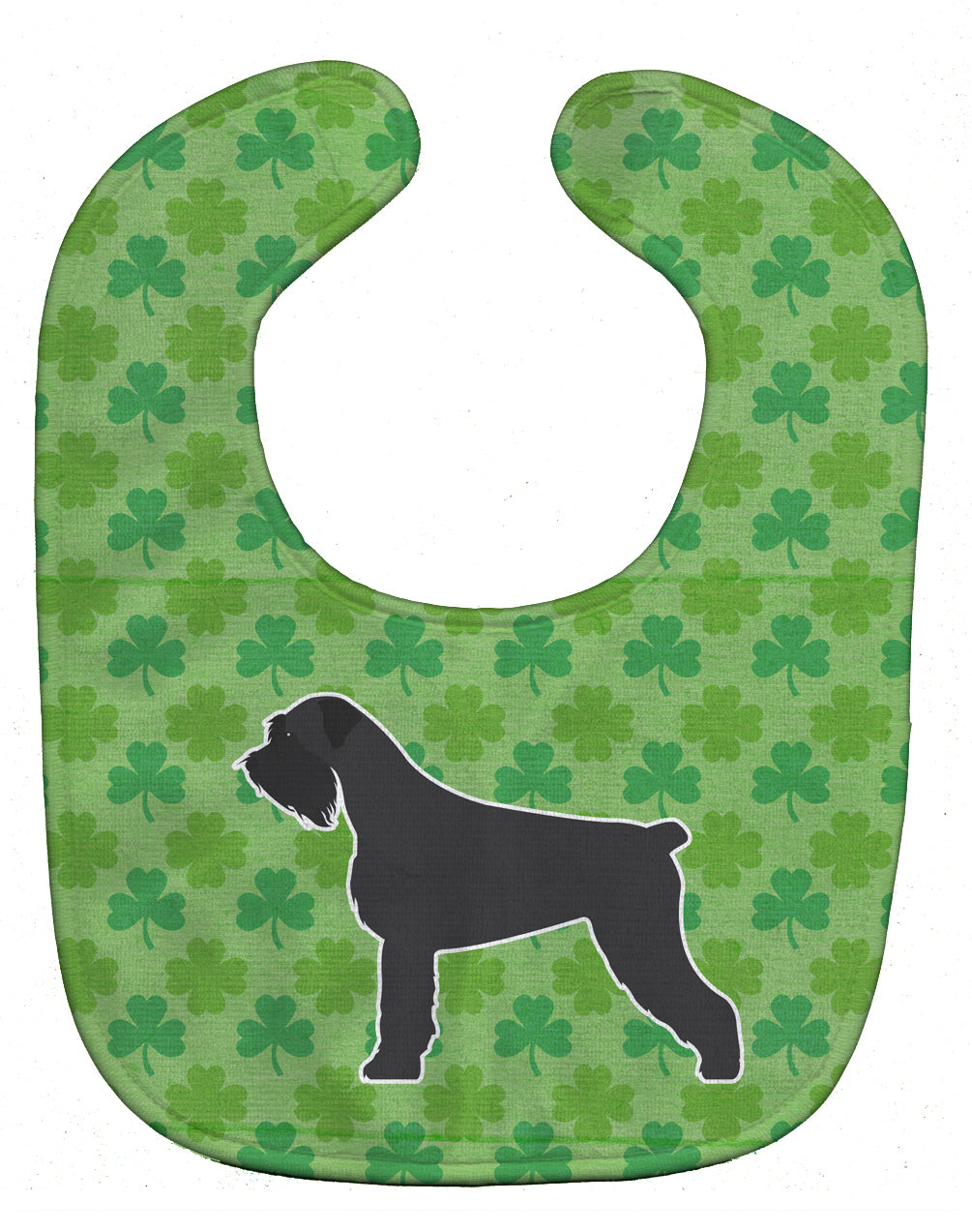 Giant Schnauzer Shamrocks  Baby Bib Easy-Clean Baby Bib Baby Feeding Accessory Baby Mealtime Essential, 10 x 13, Multicolor