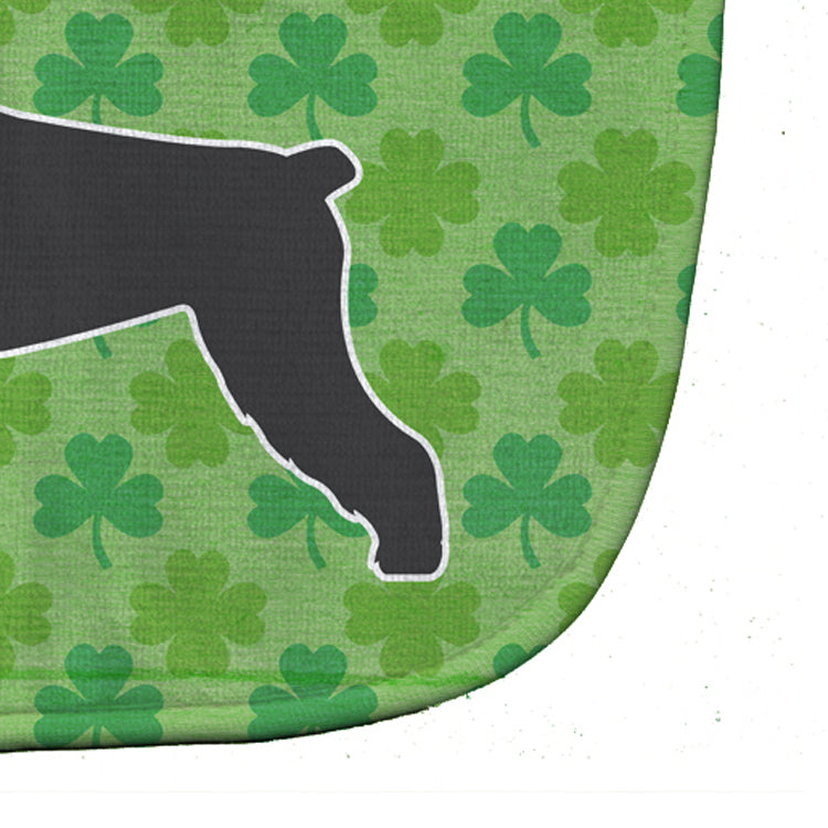 Giant Schnauzer Shamrocks  Baby Bib Easy-Clean Baby Bib Baby Feeding Accessory Baby Mealtime Essential, 10 x 13, Multicolor