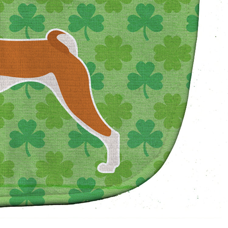 Basenji Shamrocks  Baby Bib Easy-Clean Baby Bib Baby Feeding Accessory Baby Mealtime Essential, 10 x 13, Multicolor