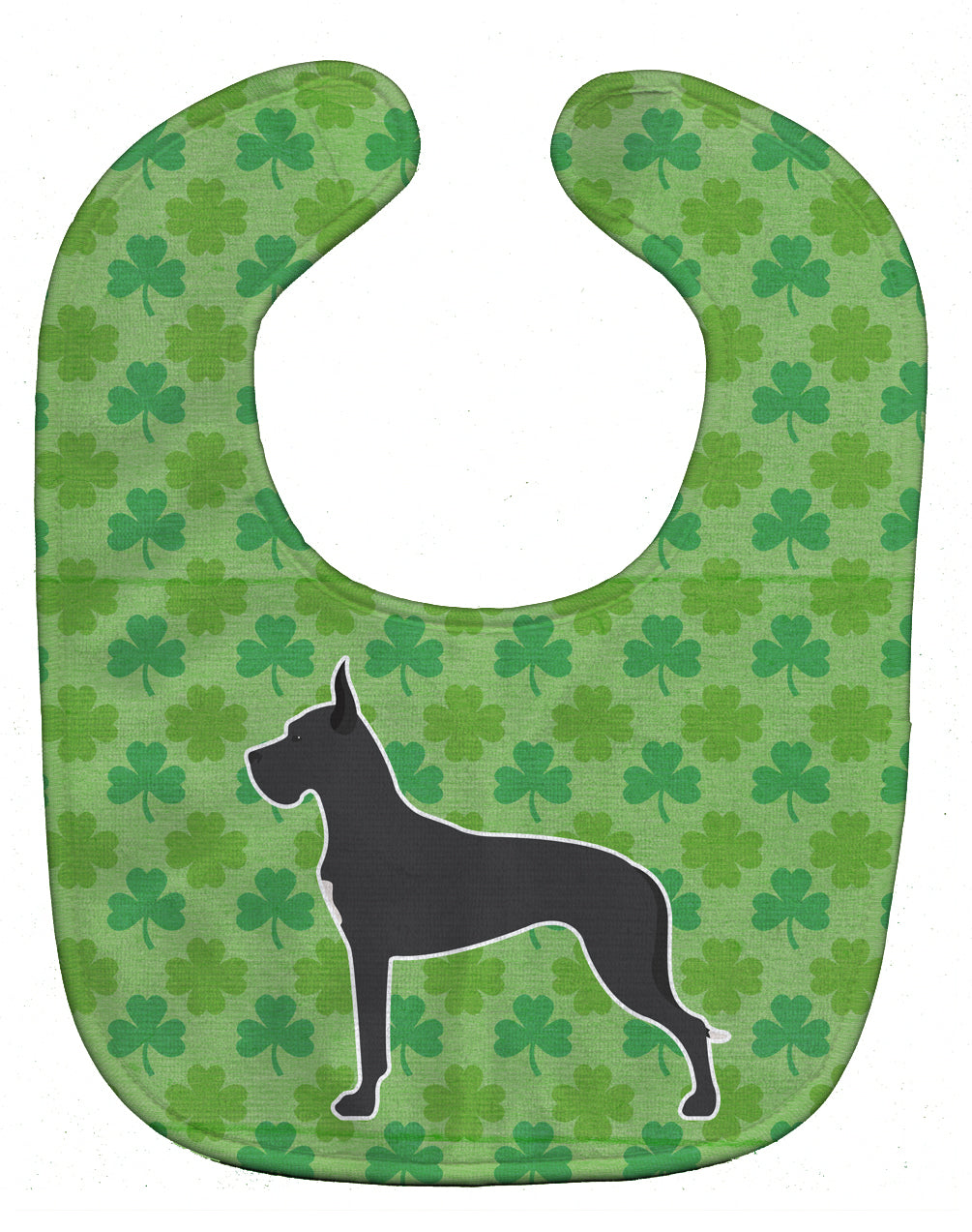 Great Dane Shamrocks  Baby Bib Easy-Clean Baby Bib Baby Feeding Accessory Baby Mealtime Essential, 10 x 13, Multicolor