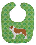 Saint Bernard Shamrocks  Baby Bib Easy-Clean Baby Bib Baby Feeding Accessory Baby Mealtime Essential, 10 x 13, Multicolor