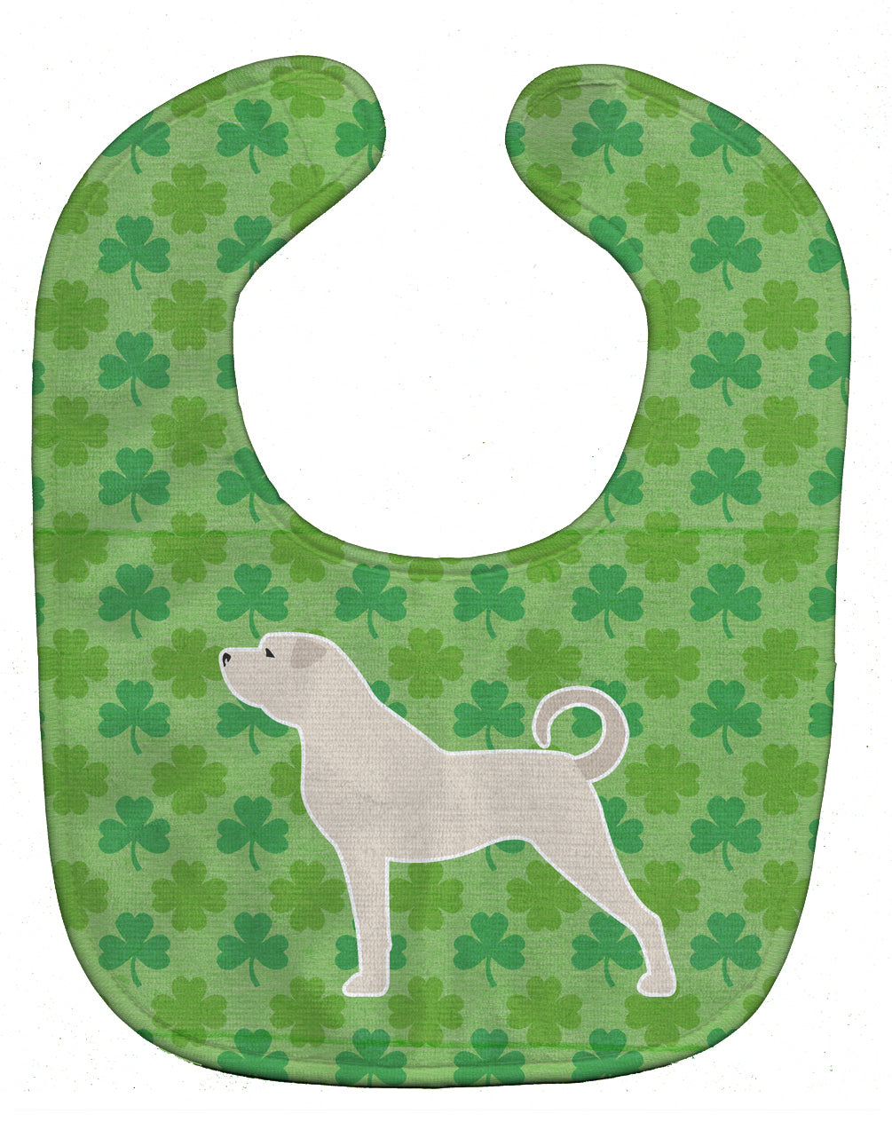 Anatolian Shepherd Shamrocks  Baby Bib Easy-Clean Baby Bib Baby Feeding Accessory Baby Mealtime Essential, 10 x 13, Multicolor