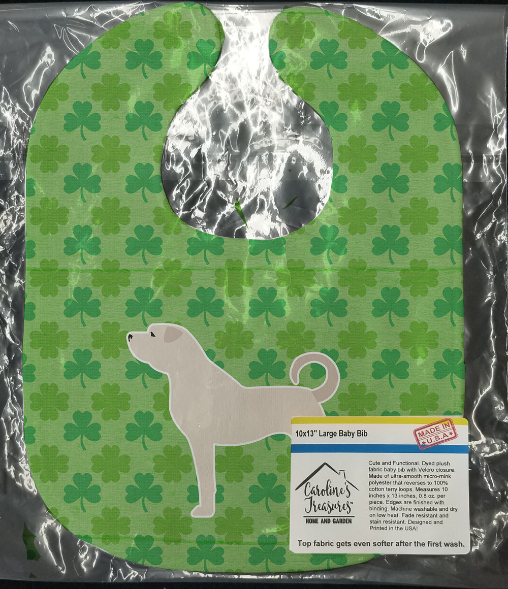 Anatolian Shepherd Shamrocks  Baby Bib Easy-Clean Baby Bib Baby Feeding Accessory Baby Mealtime Essential, 10 x 13, Multicolor