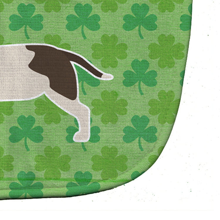Bull Terrier Shamrocks  Baby Bib Easy-Clean Baby Bib Baby Feeding Accessory Baby Mealtime Essential, 10 x 13, Multicolor