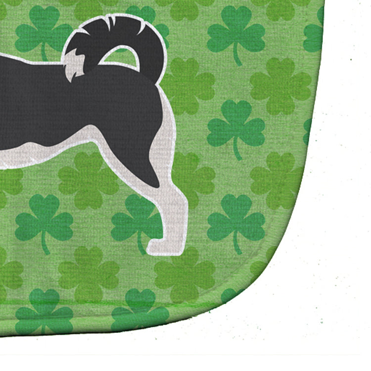 Siberian Husky Shamrocks  Baby Bib Easy-Clean Baby Bib Baby Feeding Accessory Baby Mealtime Essential, 10 x 13, Multicolor
