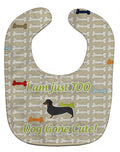 Dachshund Dog Gone Cute Baby Bib Easy-Clean Baby Bib Baby Feeding Accessory Baby Mealtime Essential, 10 x 13, Multicolor