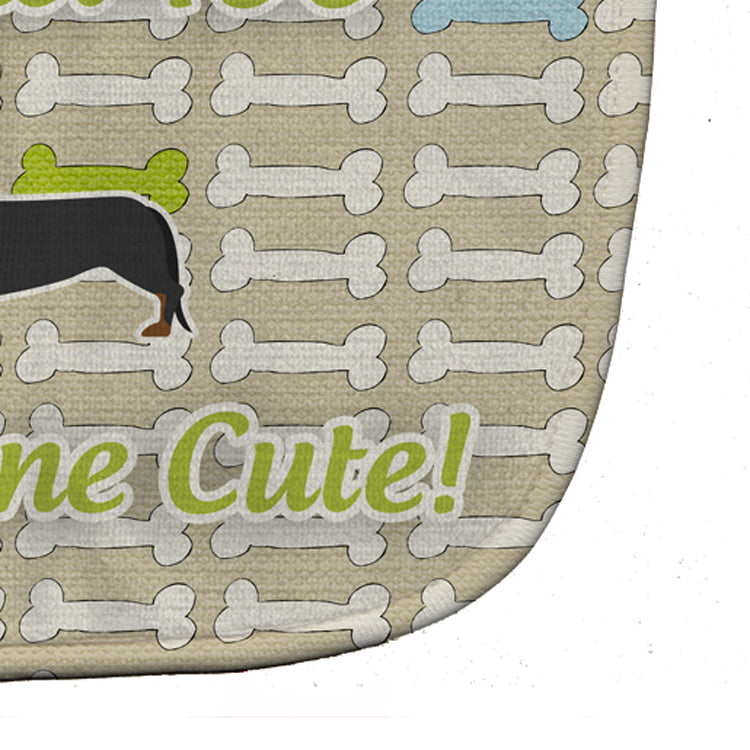 Dachshund Dog Gone Cute Baby Bib Easy-Clean Baby Bib Baby Feeding Accessory Baby Mealtime Essential, 10 x 13, Multicolor