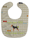 Welsh Terrier Dog Gone Cute Baby Bib Easy-Clean Baby Bib Baby Feeding Accessory Baby Mealtime Essential, 10 x 13, Multicolor