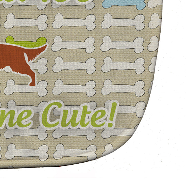 Irish Setter Dog Gone Cute Baby Bib Easy-Clean Baby Bib Baby Feeding Accessory Baby Mealtime Essential, 10 x 13, Multicolor