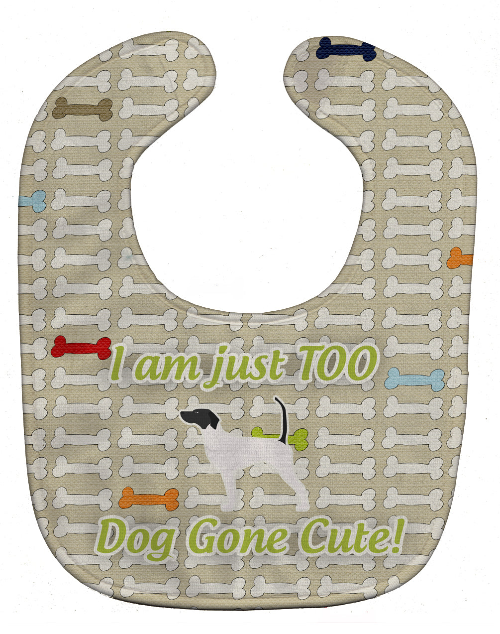 English Pointer Dog Gone Cute Baby Bib Easy-Clean Baby Bib Baby Feeding Accessory Baby Mealtime Essential, 10 x 13, Multicolor
