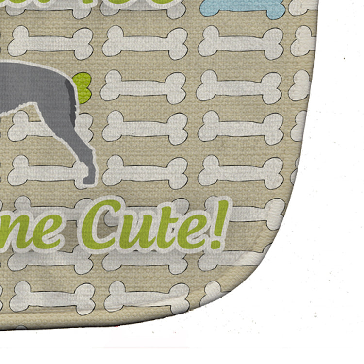 Scottish Deerhound Dog Gone Cute Baby Bib Easy-Clean Baby Bib Baby Feeding Accessory Baby Mealtime Essential, 10 x 13, Multicolor