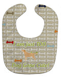 Yellow Labrador Retriever Dog Gone Cute Baby Bib Easy-Clean Baby Bib Baby Feeding Accessory Baby Mealtime Essential, 10 x 13, Multicolor