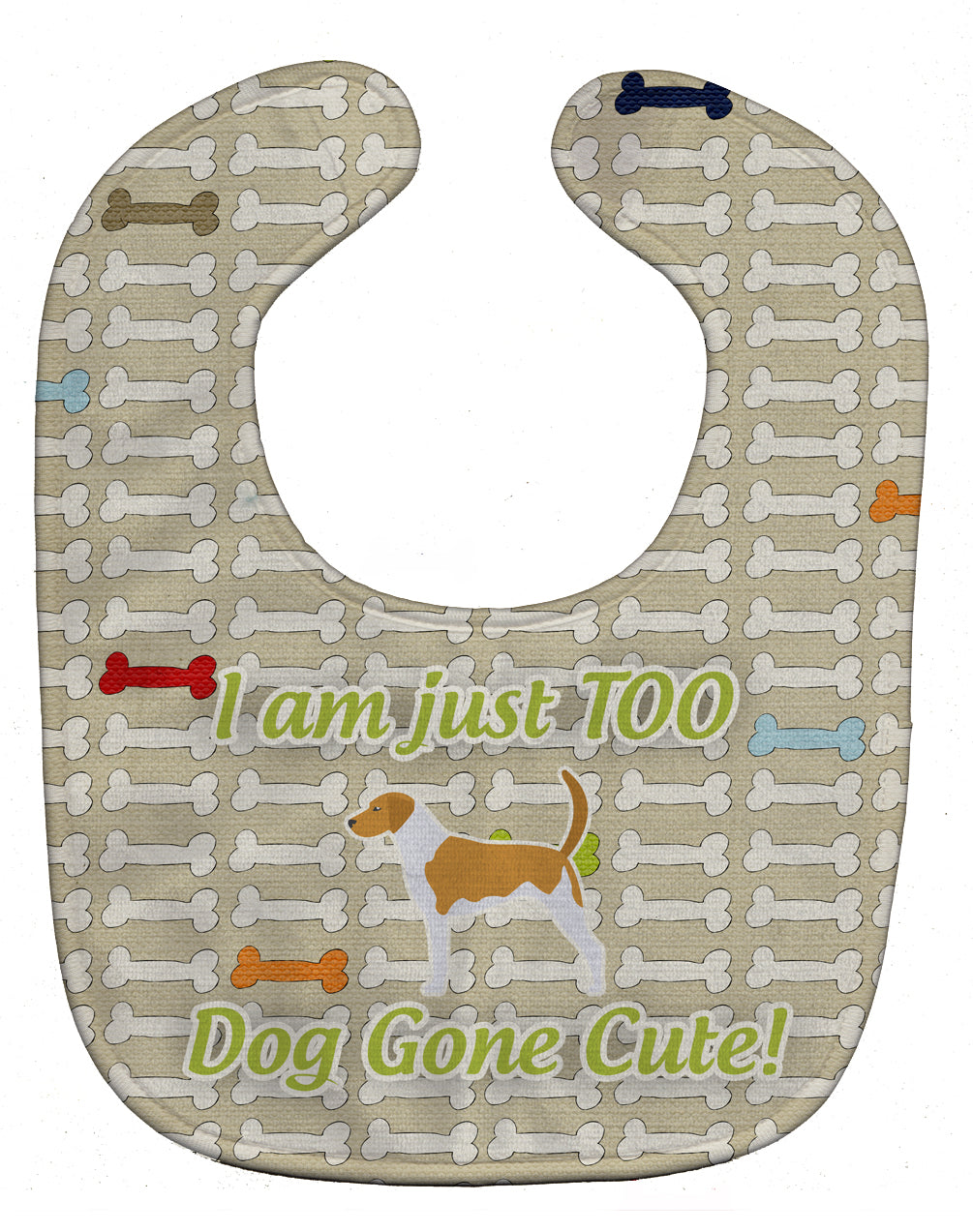 American Foxhound Dog Gone Cute Baby Bib Easy-Clean Baby Bib Baby Feeding Accessory Baby Mealtime Essential, 10 x 13, Multicolor