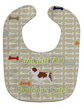 Welsh Springer Spaniel Dog Gone Cute Baby Bib Easy-Clean Baby Bib Baby Feeding Accessory Baby Mealtime Essential, 10 x 13, Multicolor