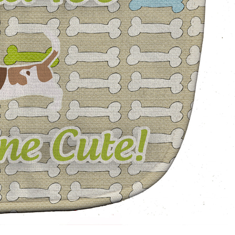 Basset Hound Dog Gone Cute Baby Bib Easy-Clean Baby Bib Baby Feeding Accessory Baby Mealtime Essential, 10 x 13, Multicolor