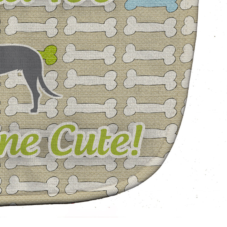 Irish Wolfhound Dog Gone Cute Baby Bib Easy-Clean Baby Bib Baby Feeding Accessory Baby Mealtime Essential, 10 x 13, Multicolor