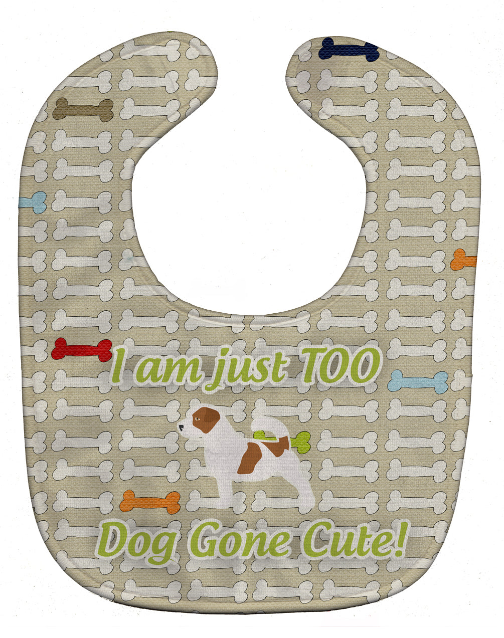 Jack Russell Terrier Dog Gone Cute Baby Bib Easy-Clean Baby Bib Baby Feeding Accessory Baby Mealtime Essential, 10 x 13, Multicolor