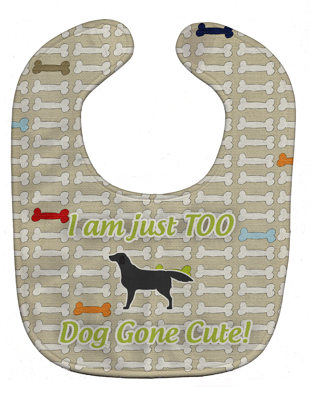 Black Labrador Retriever Dog Gone Cute Baby Bib Easy-Clean Baby Bib Baby Feeding Accessory Baby Mealtime Essential, 10 x 13, Multicolor