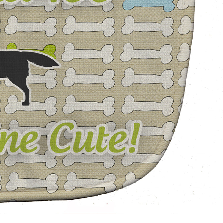 Black Labrador Retriever Dog Gone Cute Baby Bib Easy-Clean Baby Bib Baby Feeding Accessory Baby Mealtime Essential, 10 x 13, Multicolor