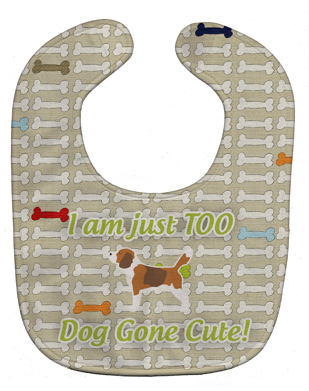 Beagle Dog Gone Cute Baby Bib Easy-Clean Baby Bib Baby Feeding Accessory Baby Mealtime Essential, 10 x 13, Multicolor